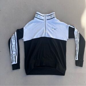 PINK Victoria's Secret White Quarter-Zip Pullover
